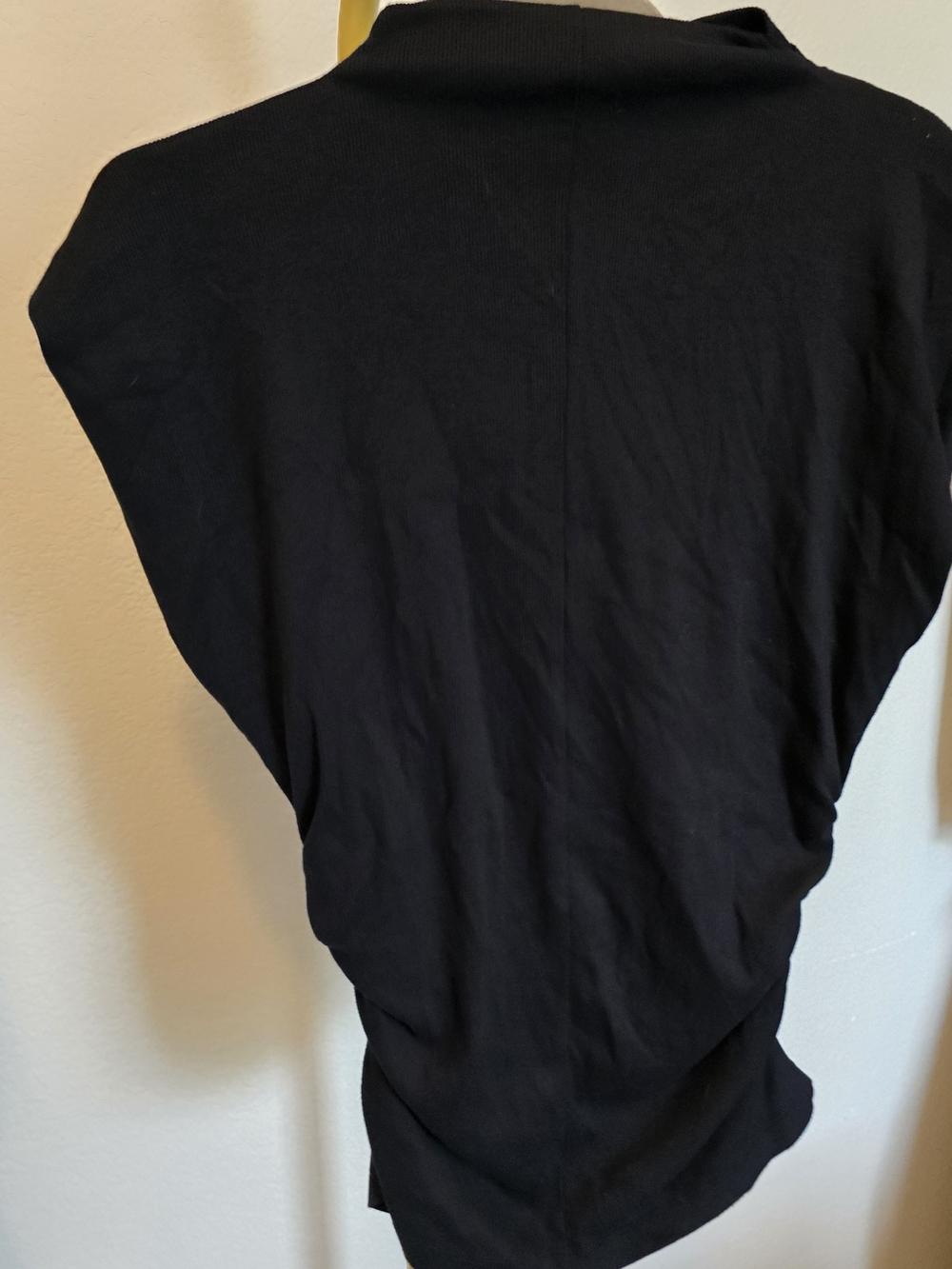 Michael Stars Black Draped Sleeveless Tunic